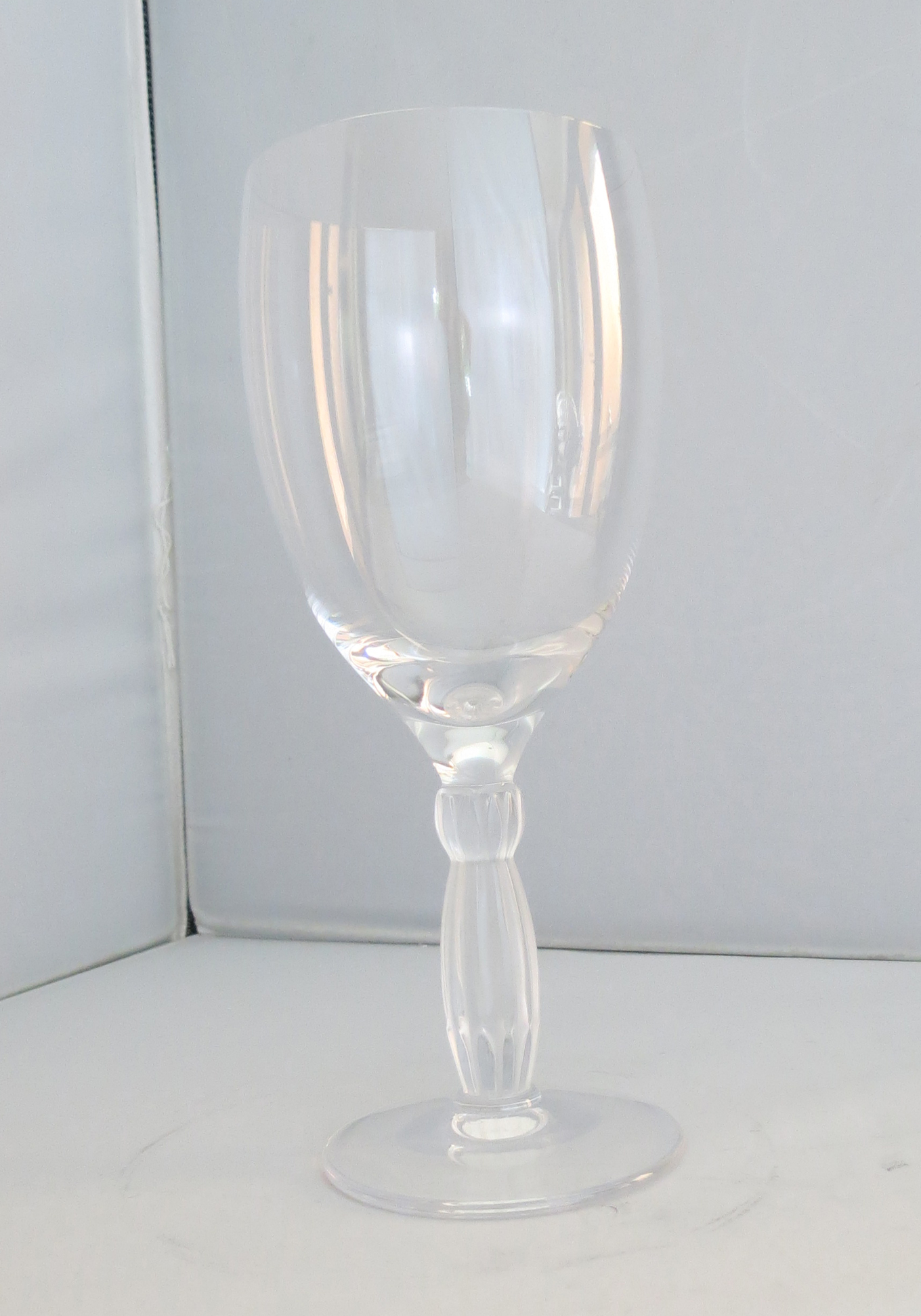 Lalique 8 inches Wine Goblet Water Glass Modernism